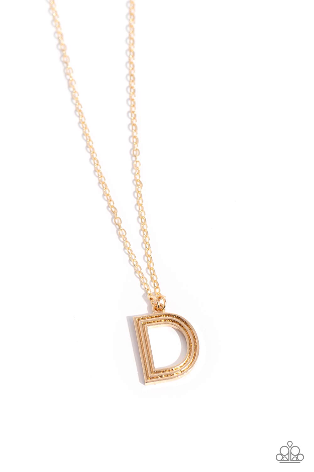 Leave Your Initials - D - Gold Necklace