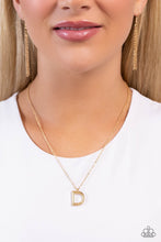 Load image into Gallery viewer, Leave Your Initials - D - Gold Necklace
