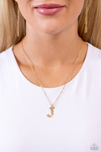 Load image into Gallery viewer, Leave Your Initials - J - Gold Necklace
