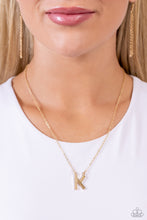 Load image into Gallery viewer, Leave Your Initials - Gold - K Necklace