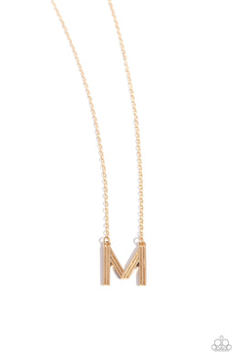 Leave Your Initials - Gold - M Necklace