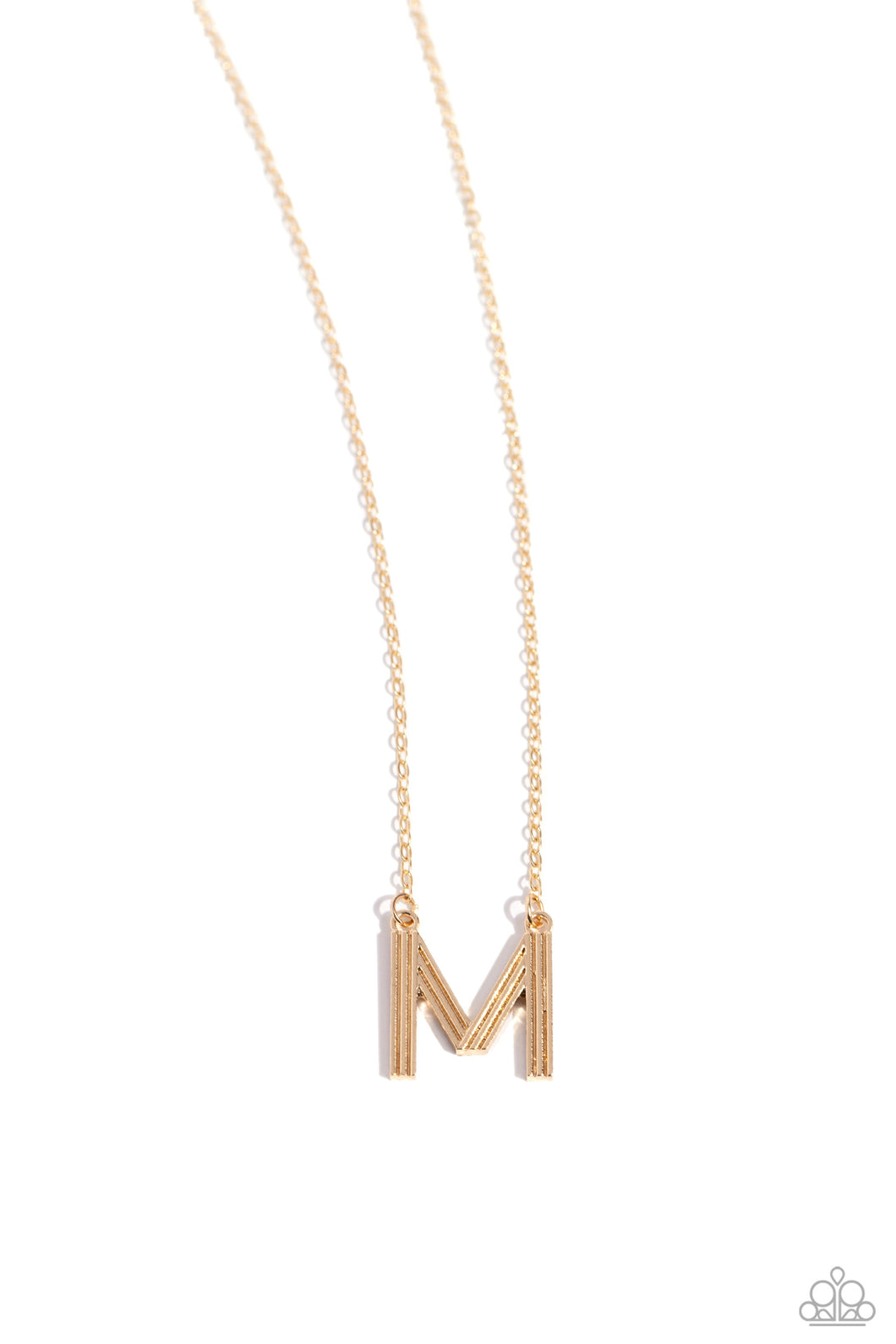 Leave Your Initials - Gold - M Necklace