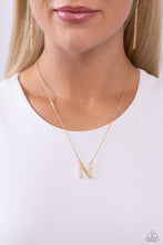 Load image into Gallery viewer, Leave Your Initials - Gold - N Necklace