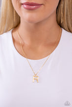 Load image into Gallery viewer, Leave Your Initials - Gold - R Necklace