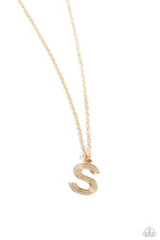 Load image into Gallery viewer, Leave Your Initials - Gold - S Necklace