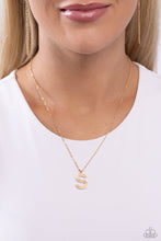 Load image into Gallery viewer, Leave Your Initials - Gold - S Necklace