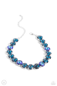 Alluring A-Lister - Blue Choker Necklace