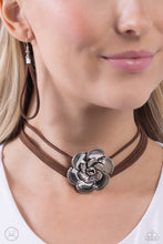 Load image into Gallery viewer, Textured Tapestry - Brown Choker Necklace