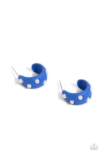 Load image into Gallery viewer, Cover PEARL - Blue Hoop Earrings