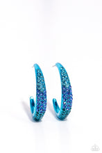 Load image into Gallery viewer, Obsessed with Ombre - Blue Hoop Earrings