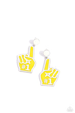 Load image into Gallery viewer, My Number One - Yellow Post Earrings