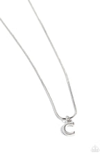 Load image into Gallery viewer, Seize the Initial - C - Silver Necklace