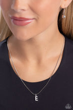 Load image into Gallery viewer, Seize the Initial - Silver - E Necklace