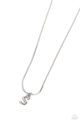Seize the Initial - Silver - S Necklace