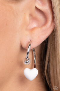 Romantic Representative - White Earrings