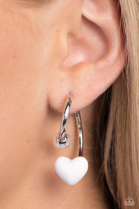 Romantic Representative - White Double-Sided Post Earrings
