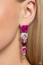 Load image into Gallery viewer, Cascading Casanova - Pink Post Earrings