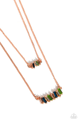 Easygoing Emeralds - Copper Necklace