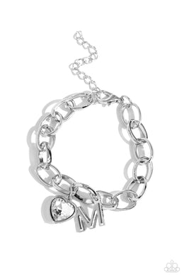 Guess Now Its INITIAL - M - White Bracelet