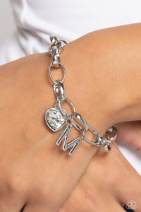 Guess Now Its INITIAL - M - White Bracelet