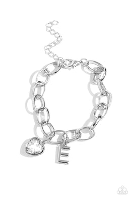 Guess Now Its INITIAL - E - White Bracelet