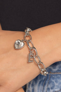 Guess Now Its INITIAL - E - White Bracelet
