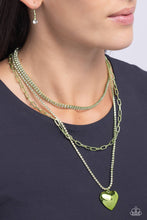 Load image into Gallery viewer, Caring Cascade - Green Necklace