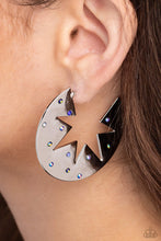 Load image into Gallery viewer, Starry Sensation - Blue Hoop Earrings