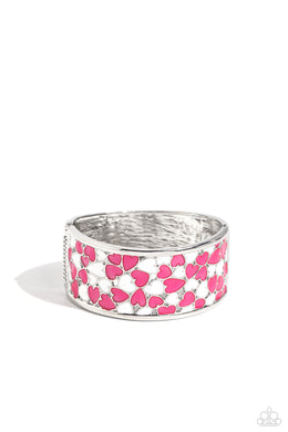 Penchant for Patterns - Pink Hinged Bracelet