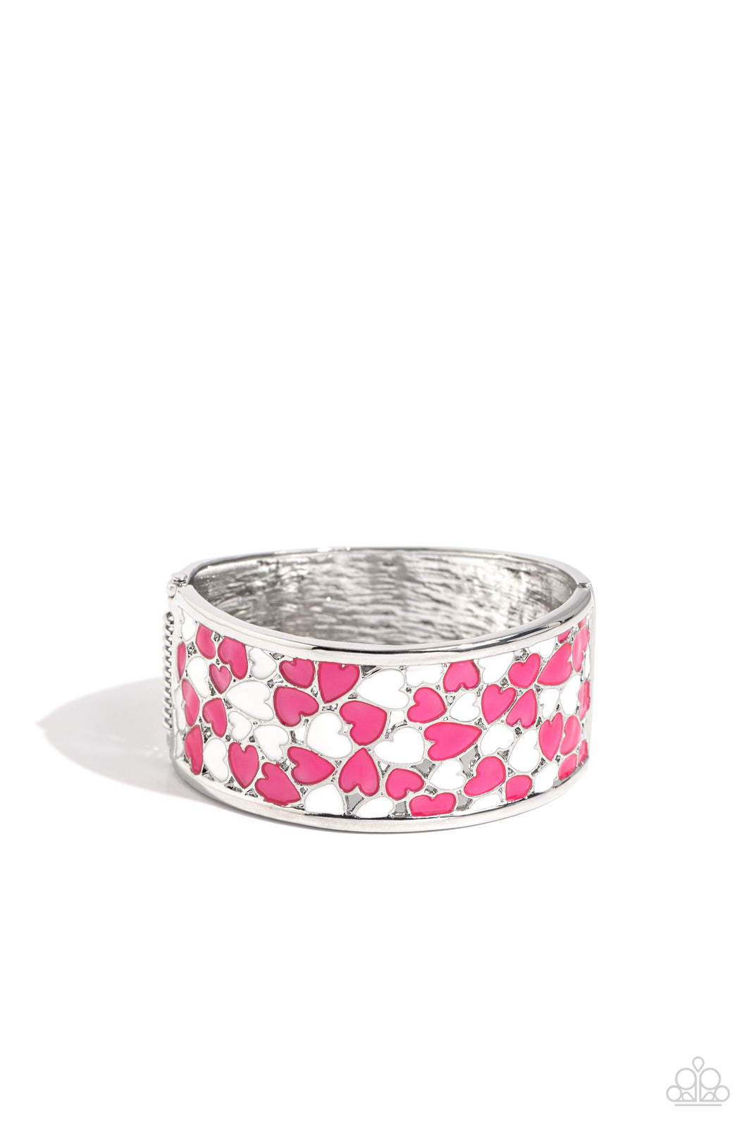 Penchant for Patterns - Pink Hinged Bracelet