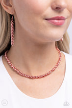 Load image into Gallery viewer, Braided Battalion - Pink Choker Necklace