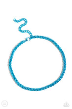 Load image into Gallery viewer, Braided Battalion - Blue Choker Necklace