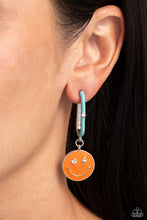 Load image into Gallery viewer, Personable Pizzazz - Orange Hoop Earrings