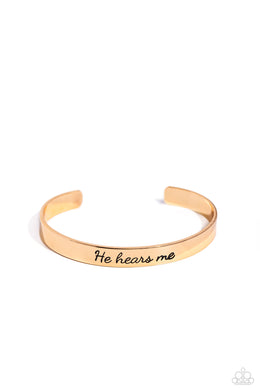 He Hears - Gold Bracelet