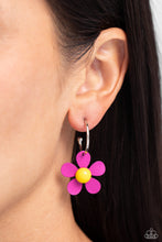 Load image into Gallery viewer, More FLOWER To You! - Pink Hoop Earrings