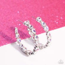 Load image into Gallery viewer, Presidential Pizzazz - White Hoop Earrings