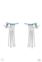 Load image into Gallery viewer, Fault Line Fringe - Blue Earrings