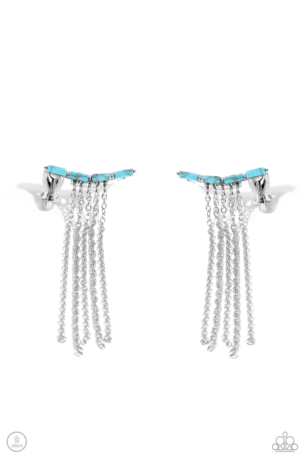 Fault Line Fringe - Blue Earrings