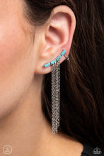Load image into Gallery viewer, Fault Line Fringe - Blue Earrings
