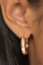 Load image into Gallery viewer, Simply Sinuous - Gold Hinge Hoop Earrings