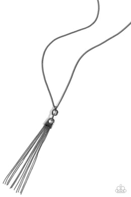 The STRANDS of Time - Black Gunmetal Necklace