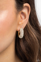 Load image into Gallery viewer, Combustible Confidence - Gold Hinge Hoop Earrings