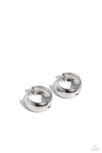 Load image into Gallery viewer, Hinged Halftime - Silver Hinge Hoop Earrings