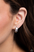 Load image into Gallery viewer, Hinged Halftime - Silver Hinge Hoop Earrings