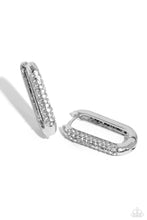 Load image into Gallery viewer, Generating Glitter - White Hinge Hoop Earrings