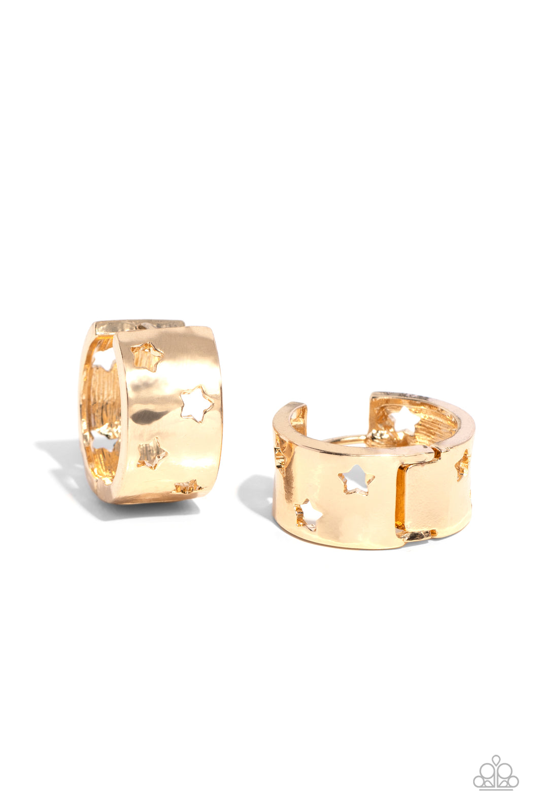 Setting the STAR High - Gold Hinge Hoop Earrings