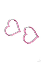 Load image into Gallery viewer, Loving Legend - Pink Hinge Hoop Earrings