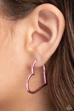 Load image into Gallery viewer, Loving Legend - Pink Hinge Hoop Earrings