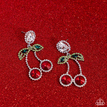 Load image into Gallery viewer, Cherry Picking - Red Post Earrings