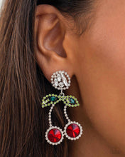 Load image into Gallery viewer, Cherry Picking - Red Post Earrings